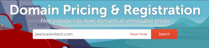 Domain name search.