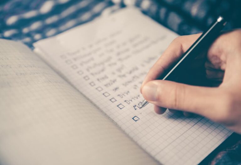 A website checklist.